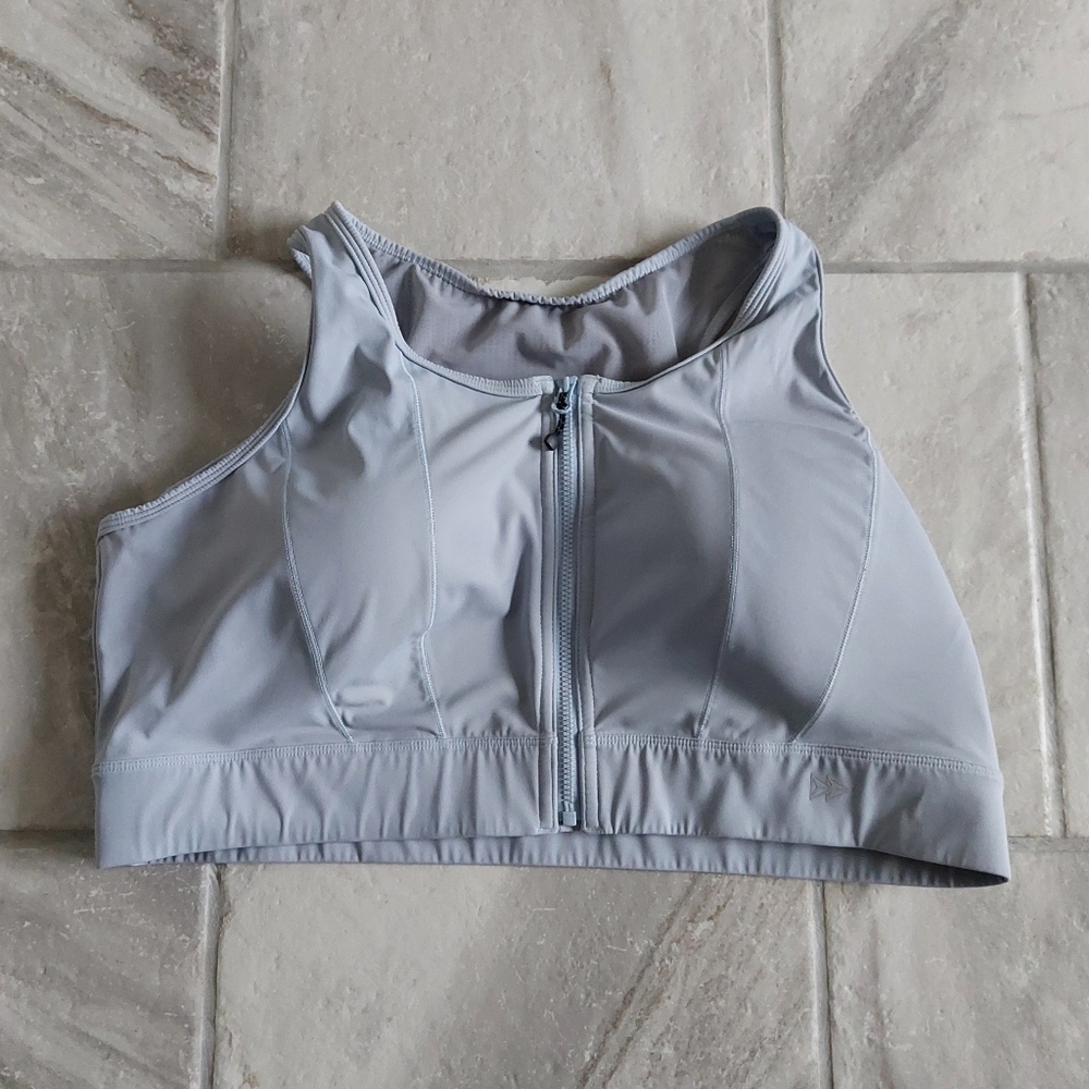 Yvette Zip Mesh Padded Running Women's High Support Sports Bra 4XL